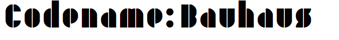 Codename: Bauhaus