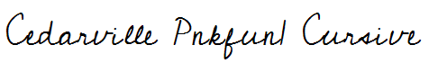 Cedarville Pnkfun1 Cursive