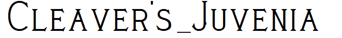 Cleaver's_Juvenia