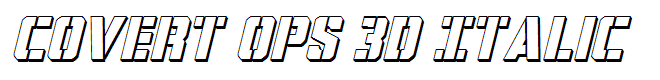 Covert Ops 3D Italic