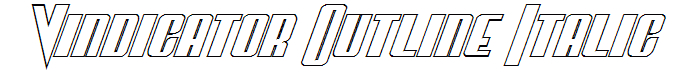 Vindicator Outline Italic