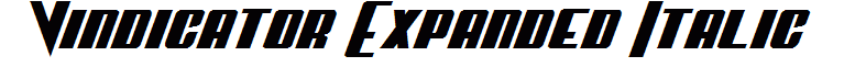 Vindicator Expanded Italic