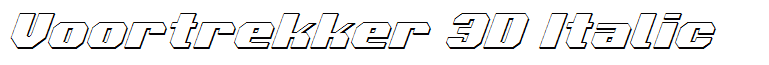 Voortrekker 3D Italic