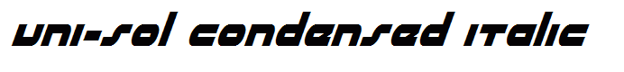 uni-sol condensed italic