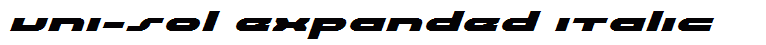 uni-sol expanded italic