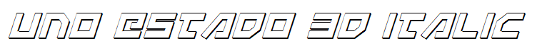 Uno Estado 3D Italic
