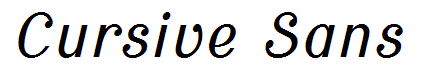 Cursive Sans