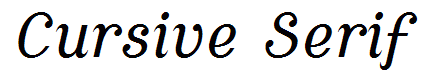 Cursive Serif