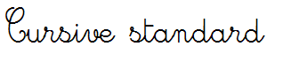 Cursive standard