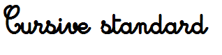 Cursive standard