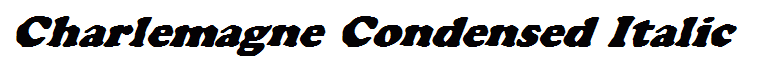 Charlemagne Condensed Italic