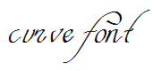 curve font