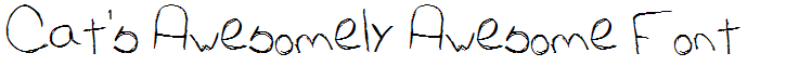 Cat's Awesomely Awesome Font