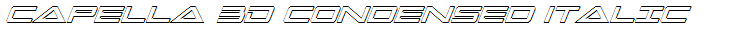 Capella 3D Condensed Italic