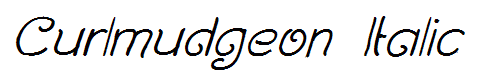 Curlmudgeon Italic