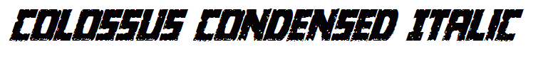 Colossus Condensed Italic