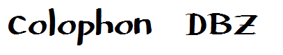 Colophon DBZ