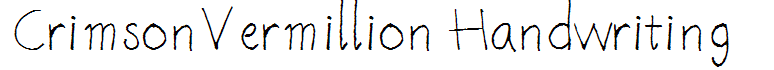 CrimsonVermillion Handwriting