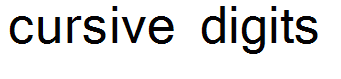 cursive digits