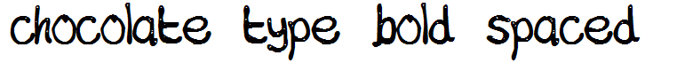 chocolate type bold spaced