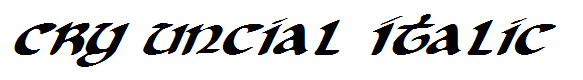 Cry Uncial Italic