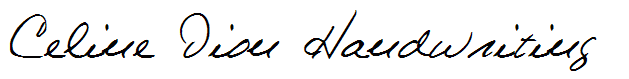 Celine Dion Handwriting
