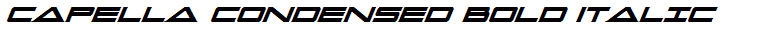 Capella Condensed Bold Italic