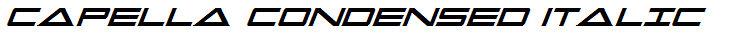 Capella Condensed Italic