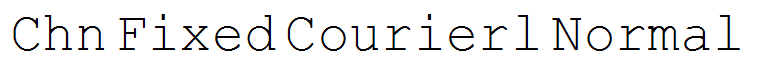 Chn Fixed Courierl Normal
