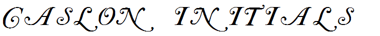 Caslon Initials