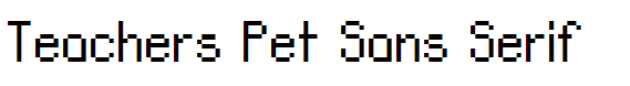 Teachers Pet Sans Serif