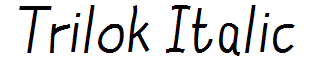 Trilok Italic