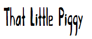 That Little Piggy