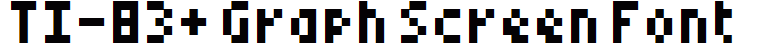 TI-83+ Graph Screen Font