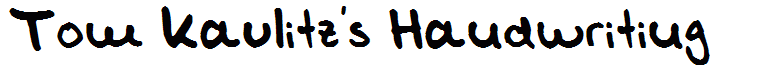 Tom Kaulitz's Handwriting