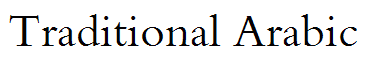 Traditional Arabic