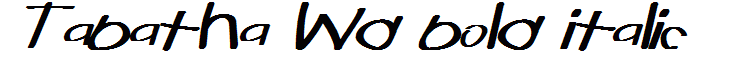 Tabatha Wd bold italic
