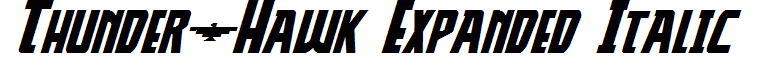 Thunder-Hawk Expanded Italic