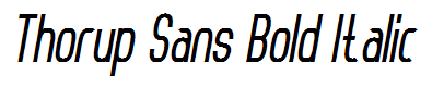 Thorup Sans Bold Italic
