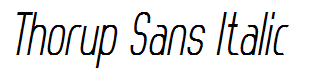 Thorup Sans Italic