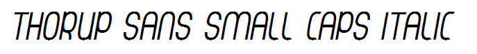 Thorup Sans Small Caps Italic