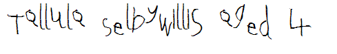 Tallula SelbyWillis aged 4