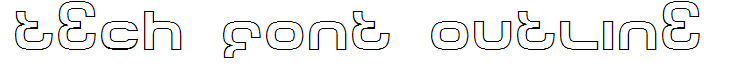 Tech Font Outline