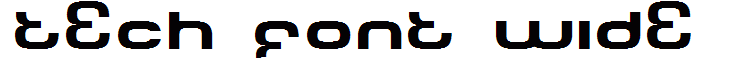 Tech Font Wide