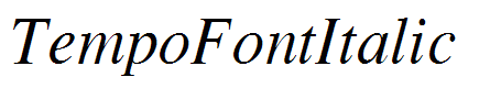 TempoFontItalic