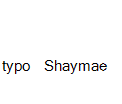 typo Shaymae