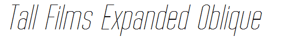 Tall Films Expanded Oblique