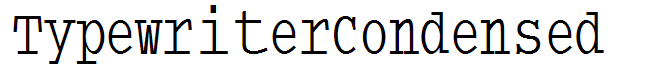 TypewriterCondensed