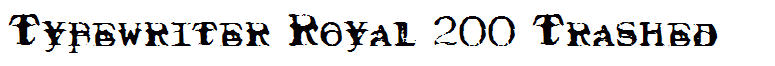 Typewriter Royal 200 Trashed