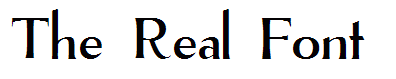 The Real Font